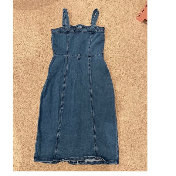 Women's (Youth) JUSTFAB denim button up slim-fitting dress - Picture 3 of 11